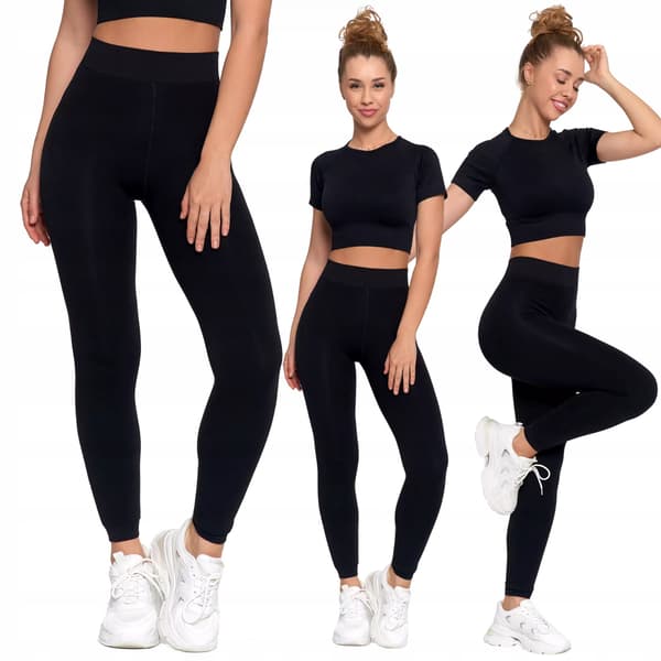 Moraj damefitnessleggings sort polyester S/M klassisk