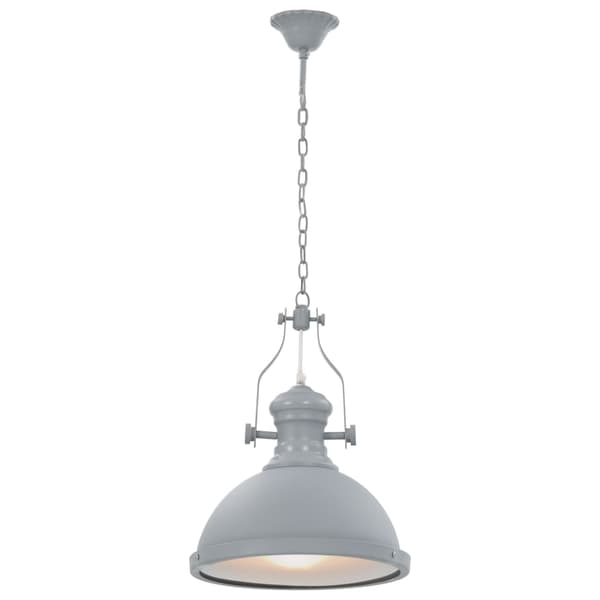 vidaXL Taklampa, Grå, Rund, E27