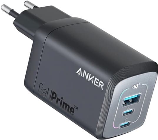 Anker GaNPrime Laturi - 67W, 2xUSB-C PD & 1xUSB-A Musta A2669313