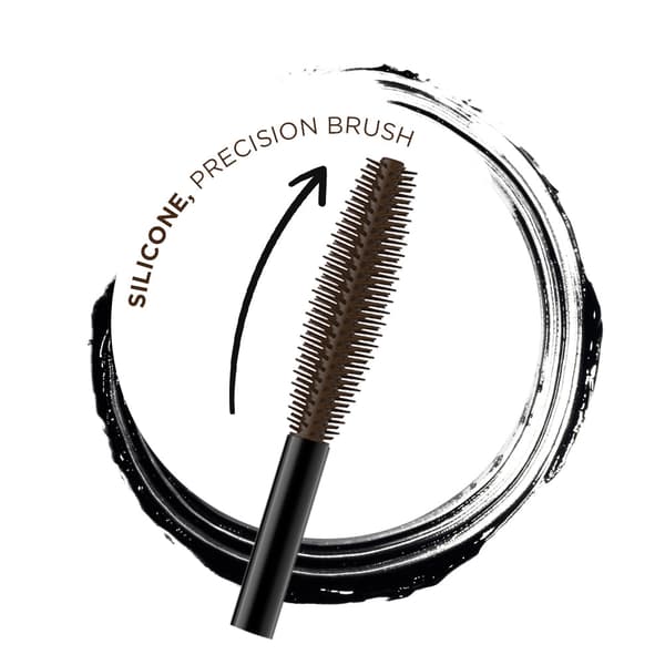 Brun volumengivende og forlængende mascara