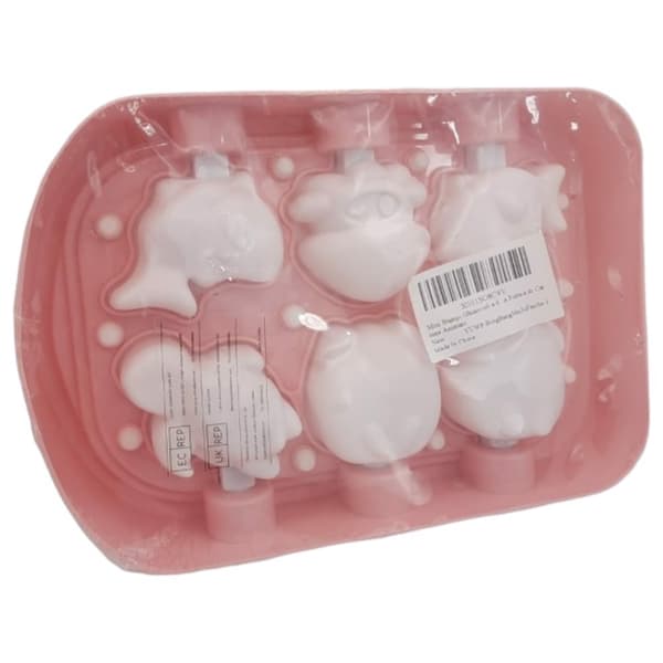 Mini silikonglassform blandade mönster 6 st ROSA