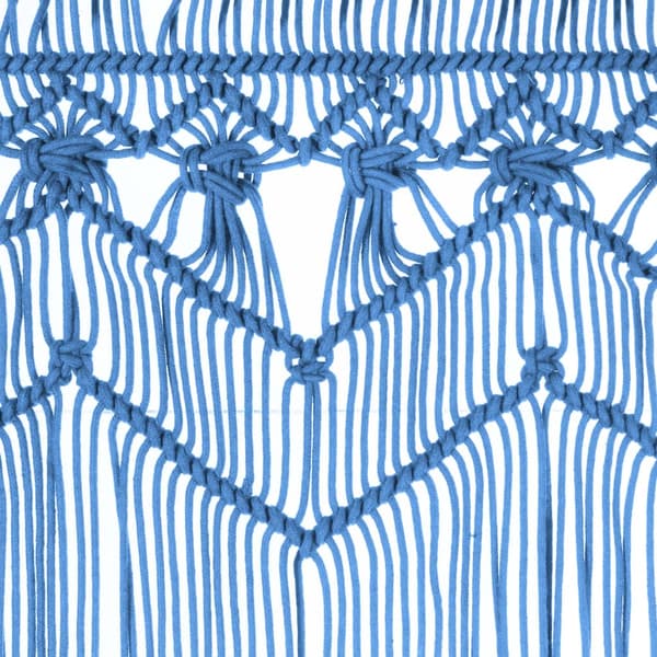 vidaXL Makramégardin, blå, 140 x 240 cm, bomull