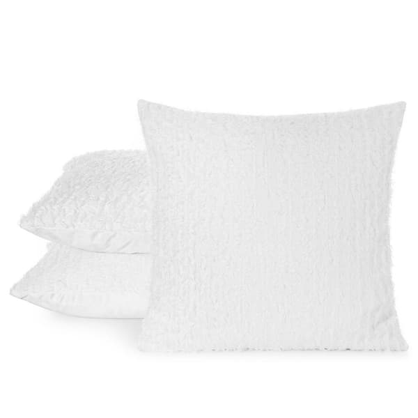 SELMA pudebetræk 45x45 sorte frynser