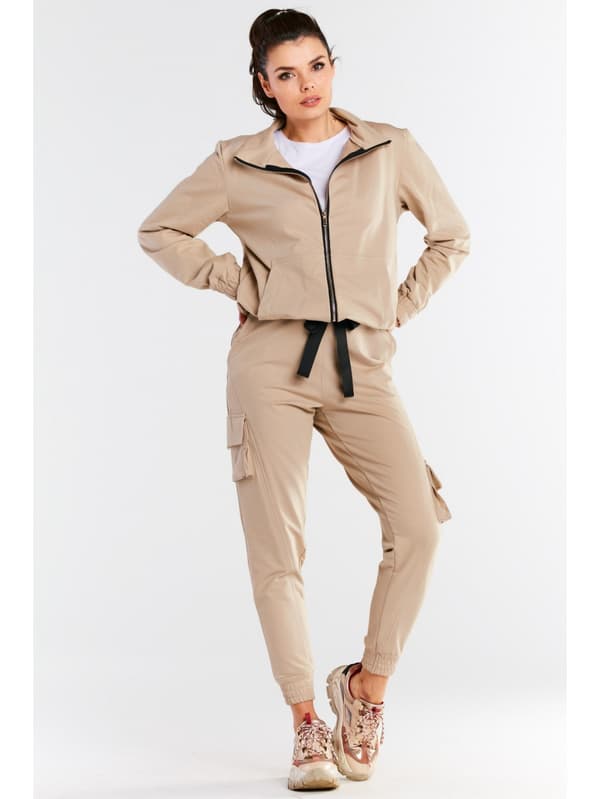 Träningsbyxor i strid, beige L/XL