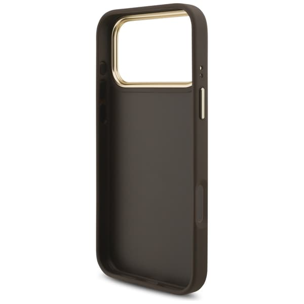 Guess 4G Big 4G Classic Logo BigStrap Metalknapper Etui til iPhone 17 Pro Max Brun