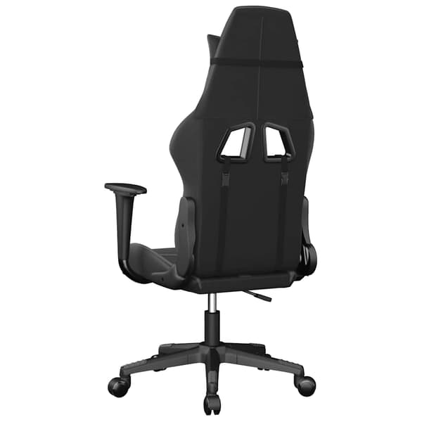 vidaXL massage-gamingstol, sort og grå, kunstlæder