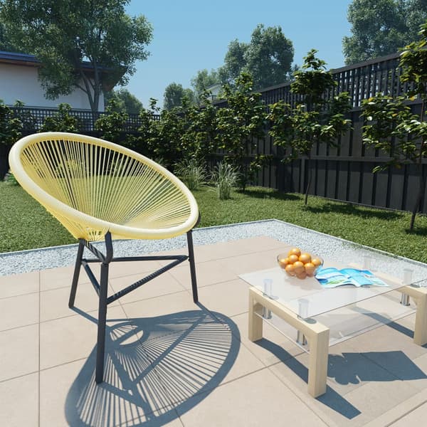 vidaXL Acapulco-puutarhatuoli, polyrottinki, beige