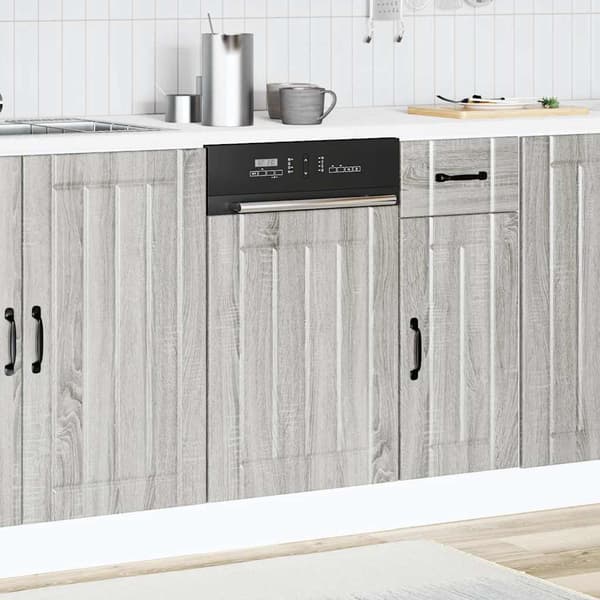 vidaXL opvaskemaskinepanel, Lucca, Sonoma grå eg