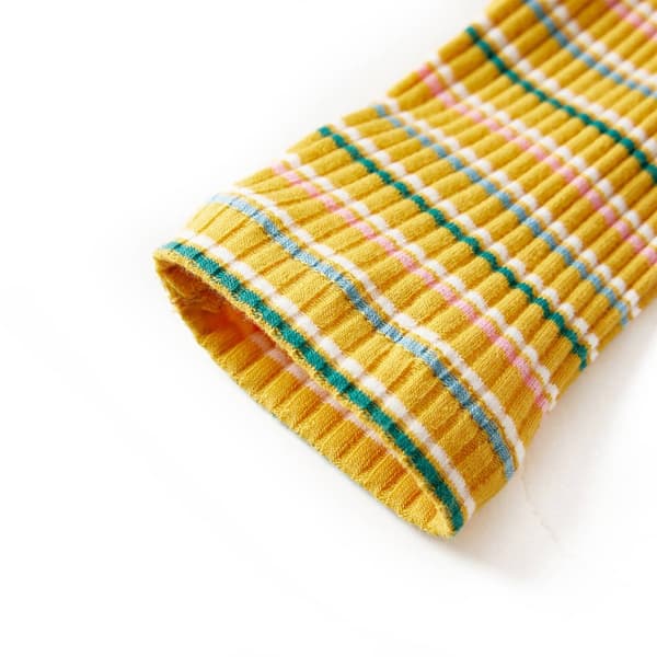 Lasten pitkähihainen poolopaita, okra, 104