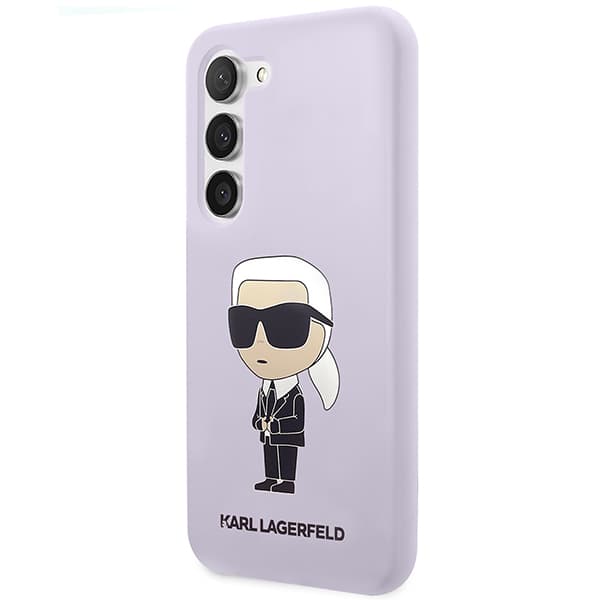 Karl Lagerfeld Silikone Ikonik Etui til Galaxy S23+, Lilla