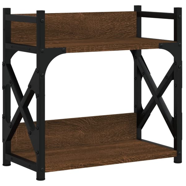vidaXL 2-lags printerstativ brun eg 40x20x40 cm