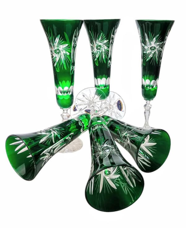 Smaragdkrystal champagneglas 170 ml Olive Grinder