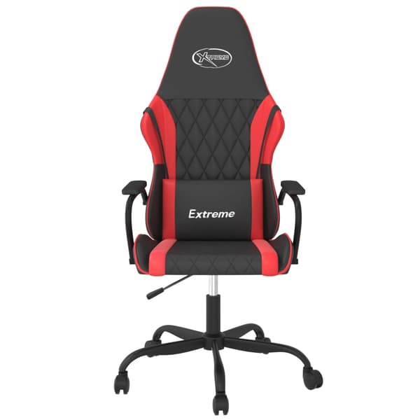 vidaXL massage-gamingstol, sort og rød, kunstlæder