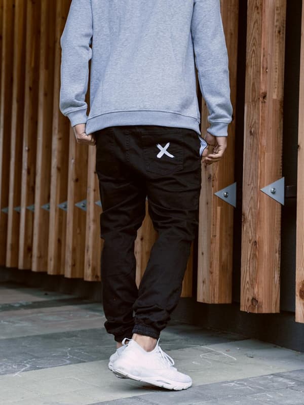 Point X Pocket Joggingbyxor Svart/Vit L