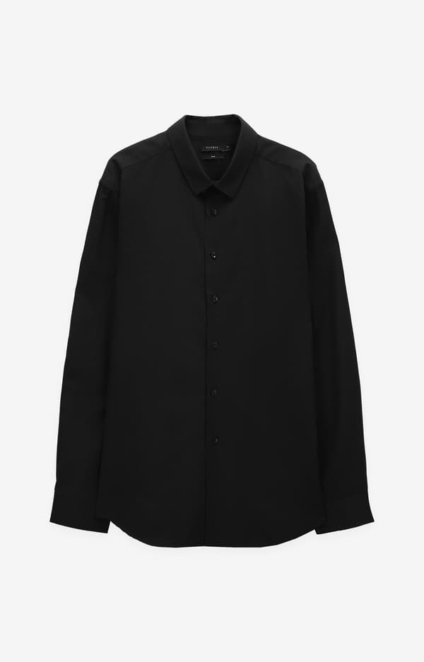 Sort slim fit skjorte L