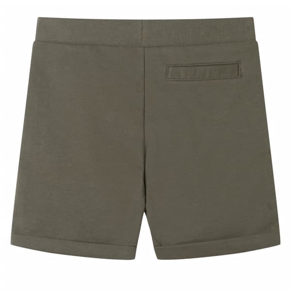 Børneshorts med snøre, mørk khaki, 140