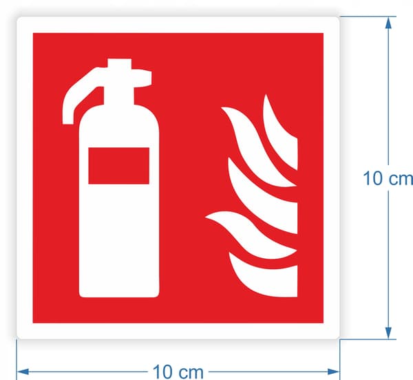 Informationsetikett - BRANDSLÄCKARE 20 cm