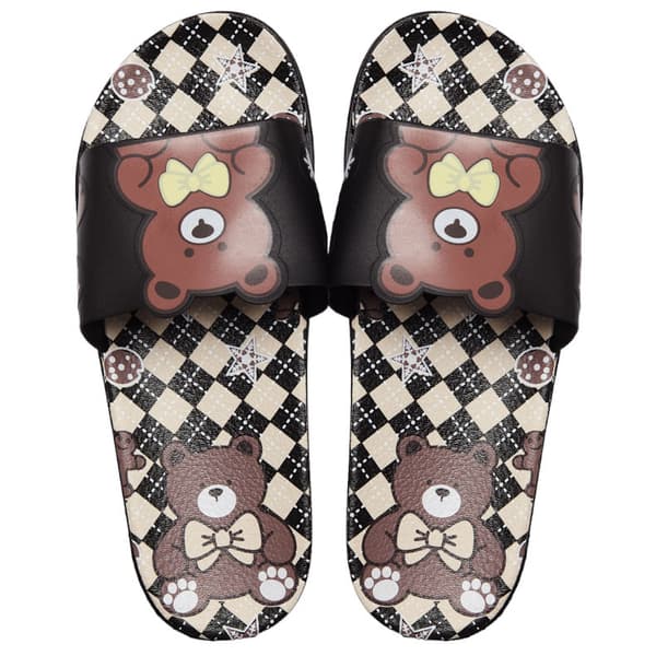Dame klipklappere med bamse, sort Riki 36/37