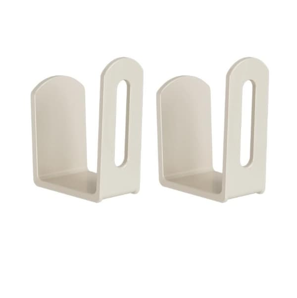 2x Vægophæng til router, dekoder, wifi-modem + monteringslim (creme)