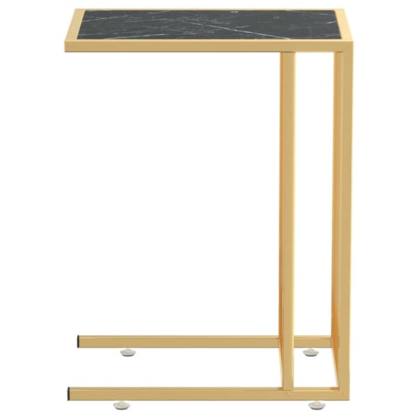 vidaXL computer sidebord sort marmor 50x35x65 cm