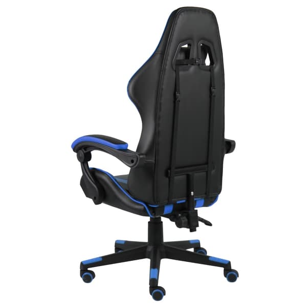 vidaXL gamingstol, sort og blå, kunstlæder