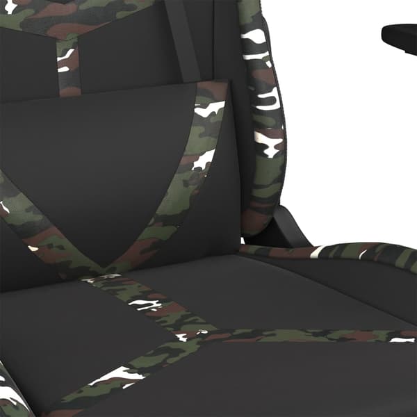 vidaXL Gamingstol, svart och kamouflage, konstläder