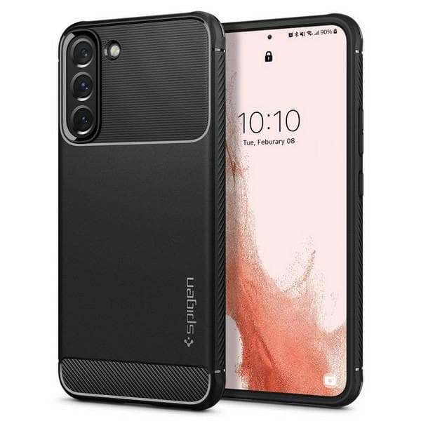 Spigen Rugged Armor cover til Galaxy S22 sort/matsort