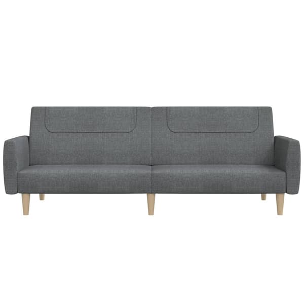vidaXL 2-sits bäddsoffa, ljusgrå, klädd i tyg