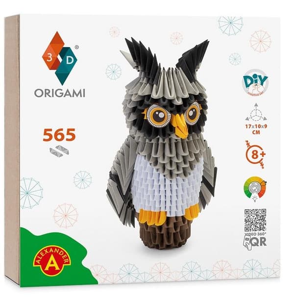 Origami 3D-pöllö ALEX