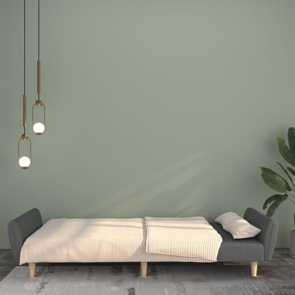vidaXL 2-sits bäddsoffa, ljusgrå, klädd i tyg
