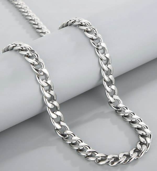 TJOCK Silver Herrkedja, Pansarkedja, HÅLLBAR, ELEGANT
