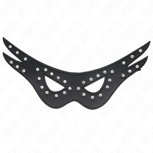 KINK Lædermaske Model 2 27x13 cm - Justerbar, Sort