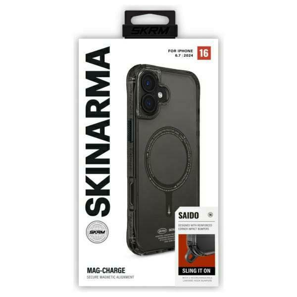 Skinarma Saido cover til MagSafe til iPhone 16 Plus, sort