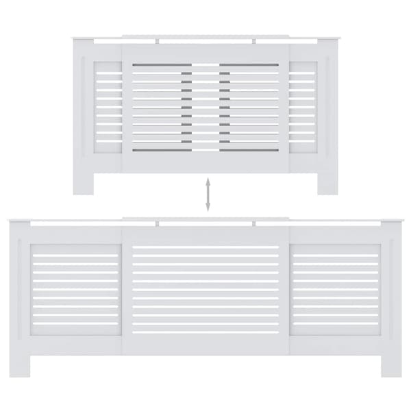 vidaXL MDF-elementskydd vit 205 cm