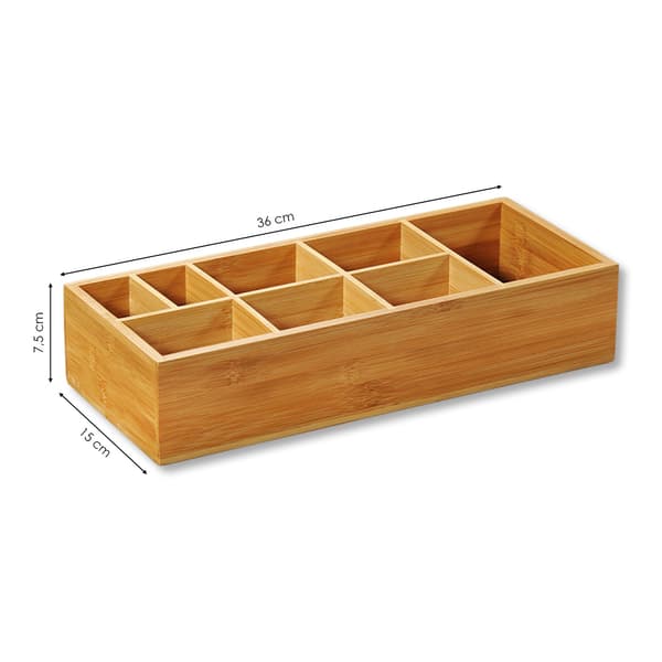 Bambusorganisator med rum