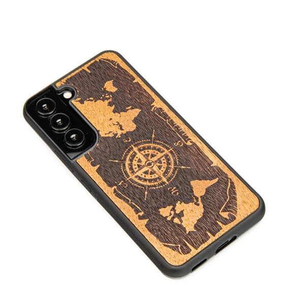 Træcover til Samsung Galaxy S22 WIND ROSE MERBAU