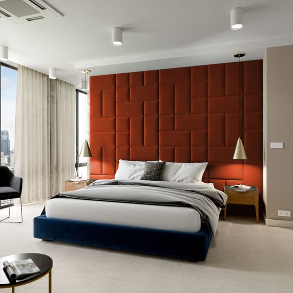 Polstret panel 50x50 Mono 230 (Rust)