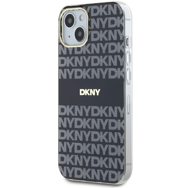 DKNY IML Mono & Stripe MagSafe-etui til iPhone 15, sort