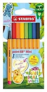 Point 88 Mini Animal Vibes fineliners 8 st