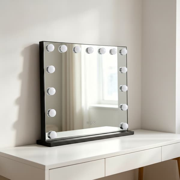 Hollywood-meikkipeili 58x48 LED musta