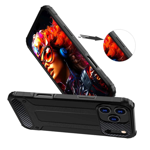iPhone 17 Pro Hybrid Armor-cover - Sort