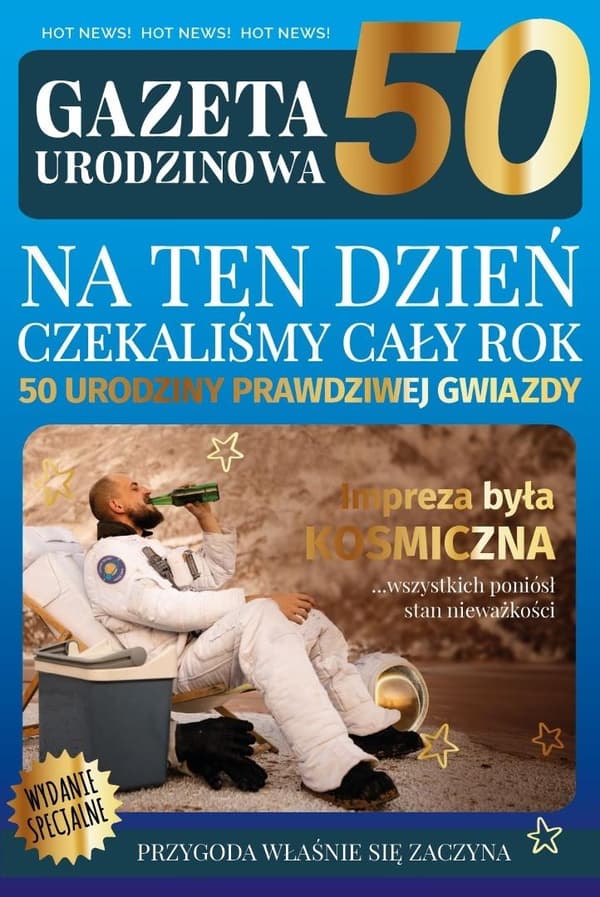 Födelsedagskort tidning 50
