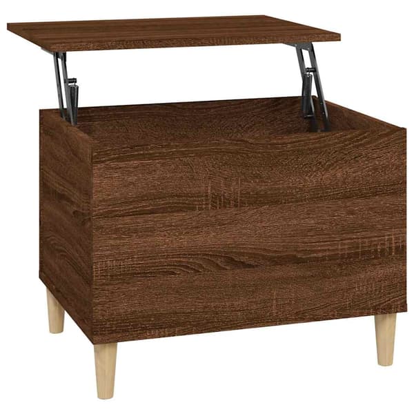 vidaXL sofabord brunt egetræ 60x44,5x45 cm