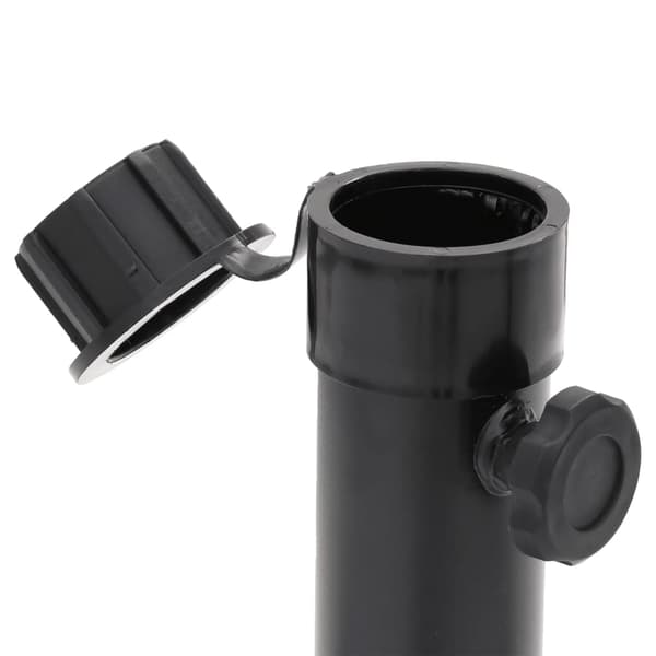 vidaXL foldbar parasolfod til Ø38/48 mm stænger blank sort