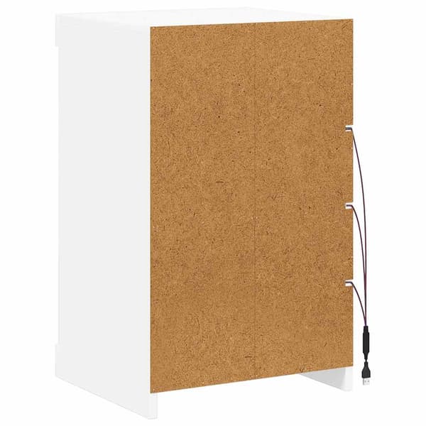 vidaXL LED-skåp vit 41x37x67 cm