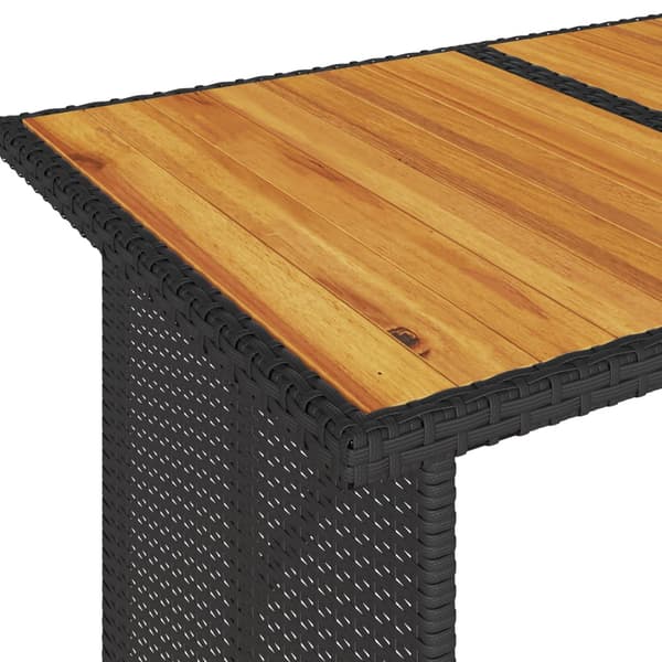 vidaXL havemøbelsæt med 2 dele og hynder, sort, polyrattan