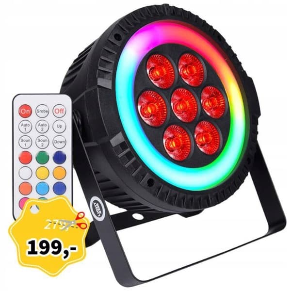 LIGHT4ME ringo PAR scenespotlight med LED-ring