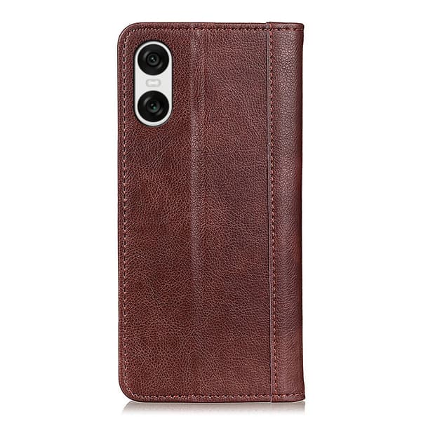 Flip-cover til Sony Xperia 10 VI, splitlæder, brun