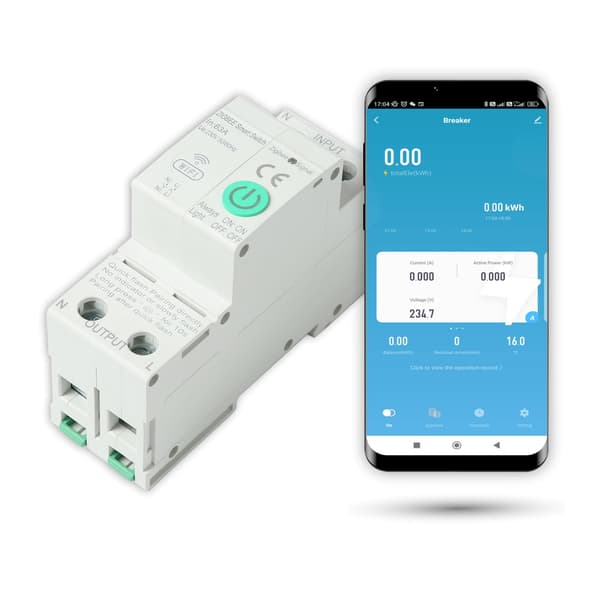 Zigbee Tuya 1-63A energimålingssikring