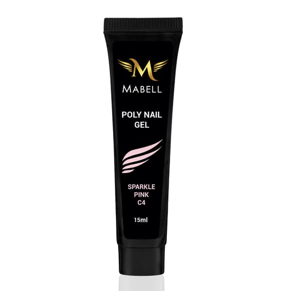 MABELL Poly Neglegel 15g - Glitrende Pink - C4